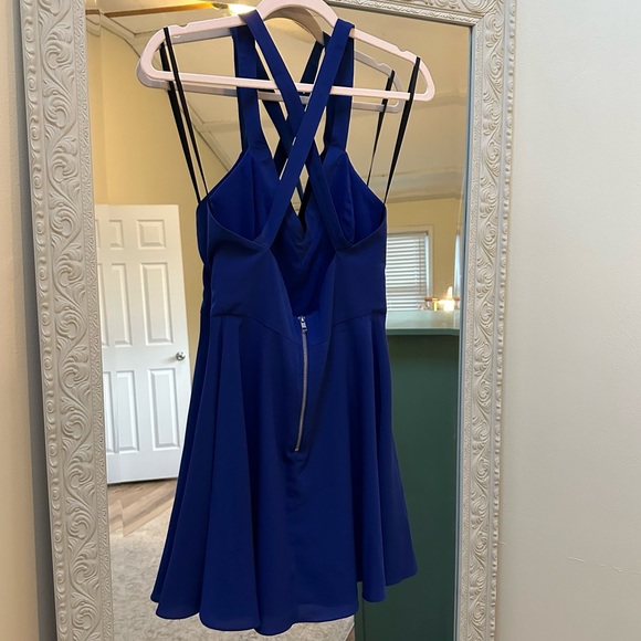 NBD x Naven Twins Hot Water Fit & Flare Dress Dark Cobalt | Small - Picture 5 of 6